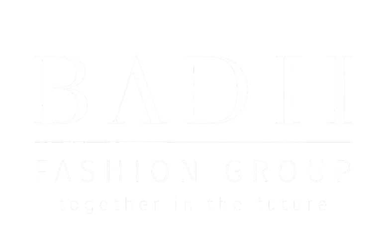 logo bianco su sfondo trasparente della badii fashion group agenzia rappresentanza